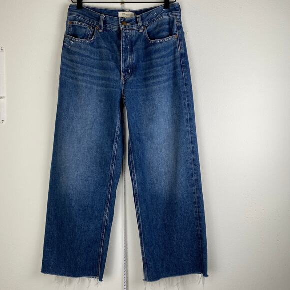 Madewell Low-Slung Baggy Crop Jeans Size 26 Croswell - Picture 7 of 15